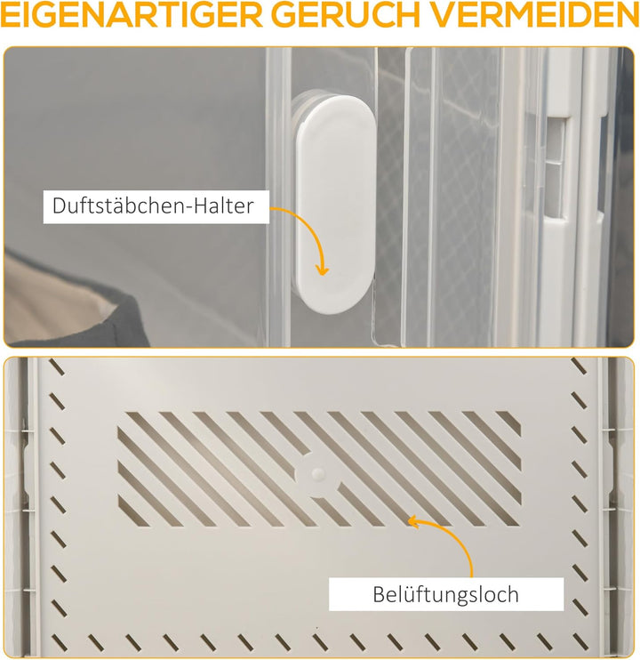 HOMCOM Schuhboxen 18er Set Schuhkarton stapelbar Schuhorganizer Schuhaufbewahrung Aufbewahrungsboxen