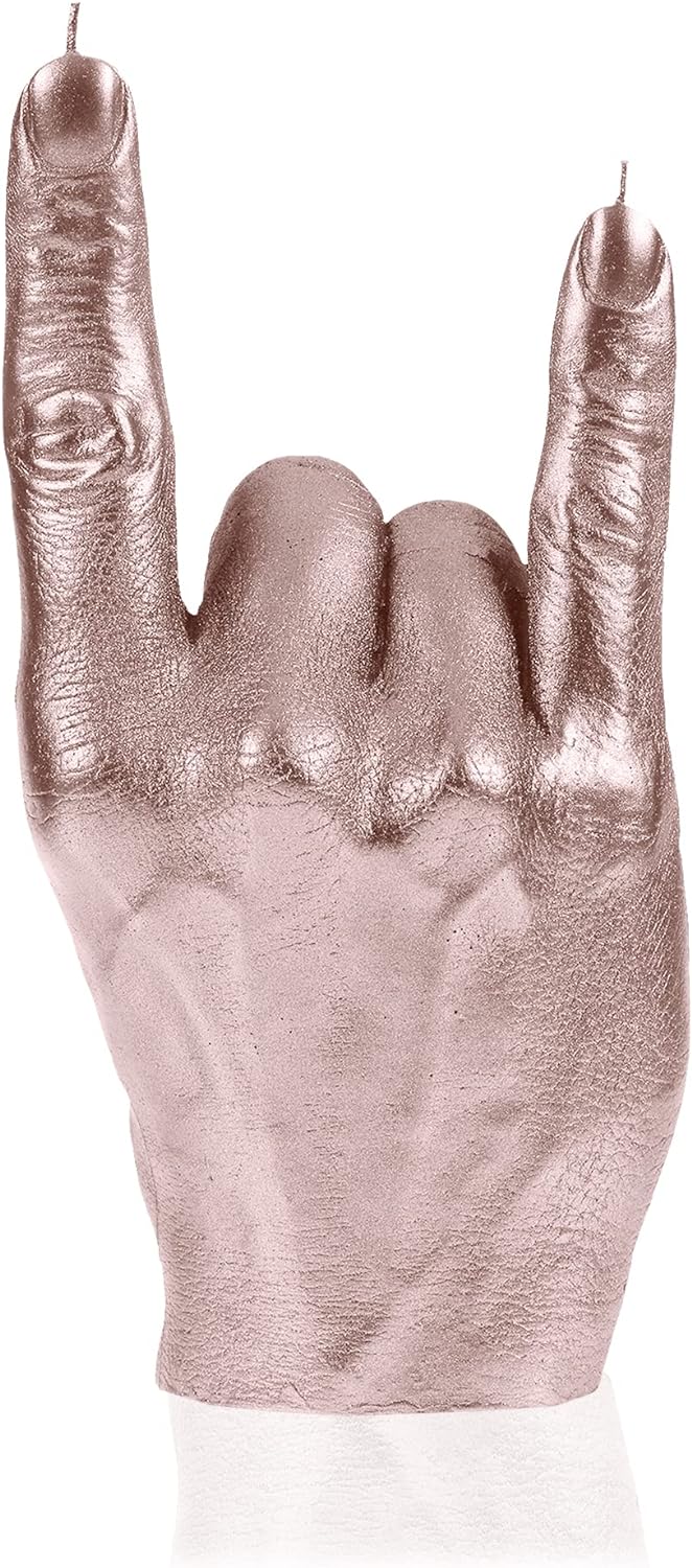 Candellana Hand RCK Kerze - Hand Figur - Coole Deko - Gothic Deko - Grunge Deko Kerze - Heavy Metal
