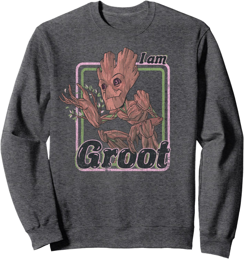 Marvel Guardians Of The Galaxy I Am Groot Retro Portrait Sweatshirt