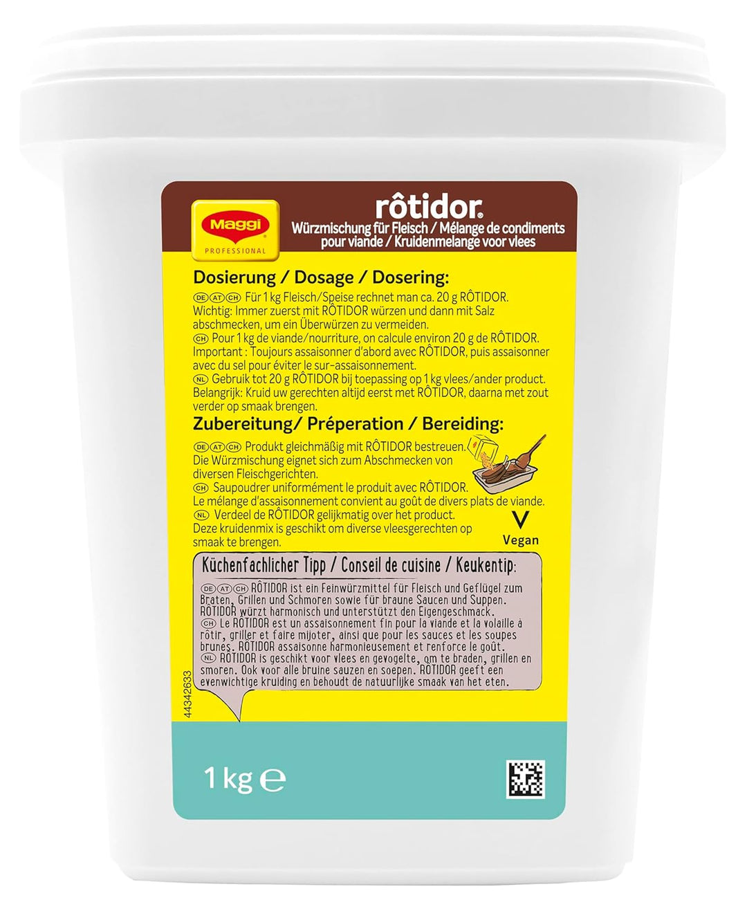 Maggi Rôtidor Universal Würzmischung o.k.A. für Fleisch und Gemüse, Trockenmarinade zum Grillen und