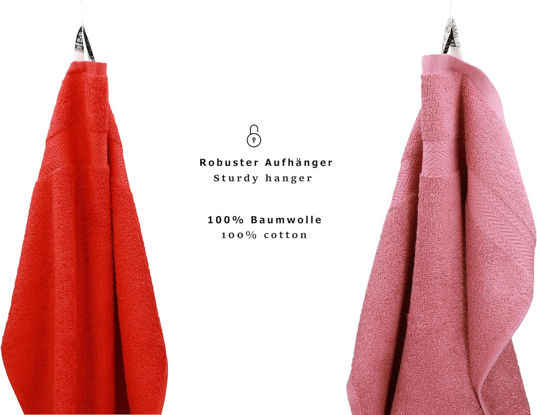 Betz 10-TLG. Handtuch-Set Premium 100% Baumwolle 2 Duschtücher 4 Handtücher 2 Gästetücher 2 Waschhan