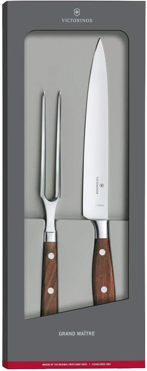 Victorinox, 7.7240.2, Grand Maître, Tranchier-Set, 2-teilig, Extra scharfe Klinge, mit edlem Holzgri
