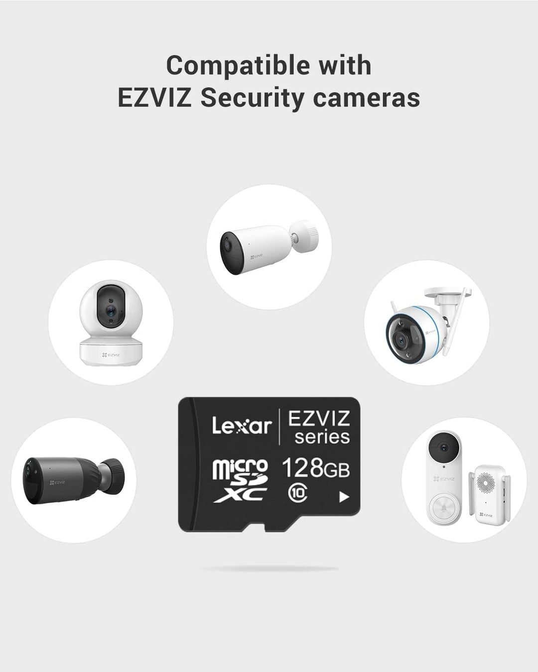 EZVIZ 128 GB Micro-SD-Karte, microSDHC-Speicherkarte, Lesegeschwindigkeit bis zu 90 MB/s, Klasse 10,