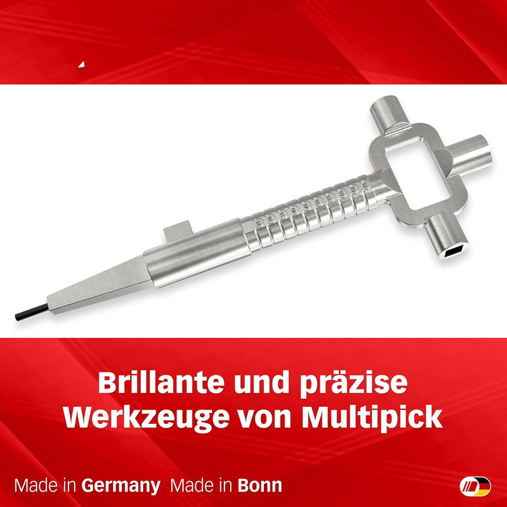 Multipick Universalschlüssel [Made in Germany] Bauschlüssel - Architektenschlüssel - Baustellenschlü