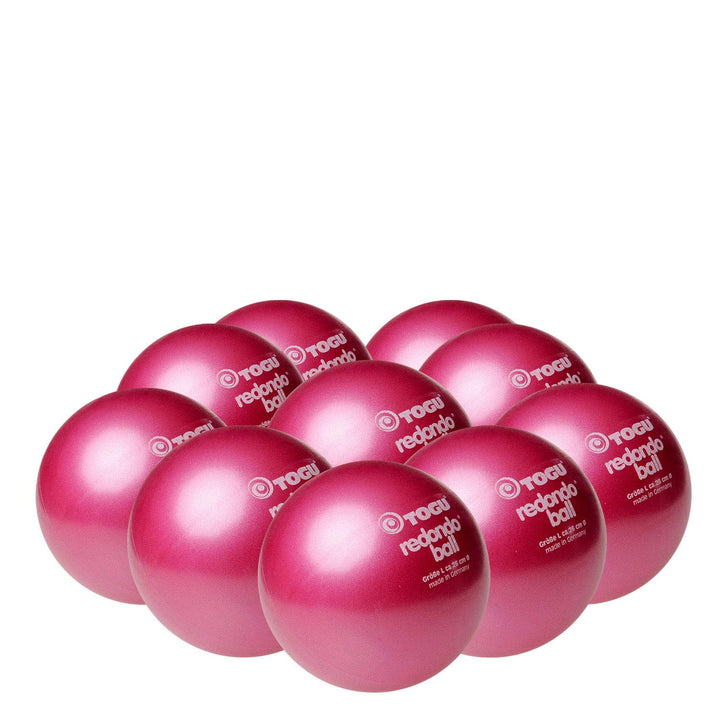 Togu Redondo Ball Kombis | 3er | 5er | 10er | Pilates-, Gymnastik-, und Fitnessball Rubinrot 26cm 10
