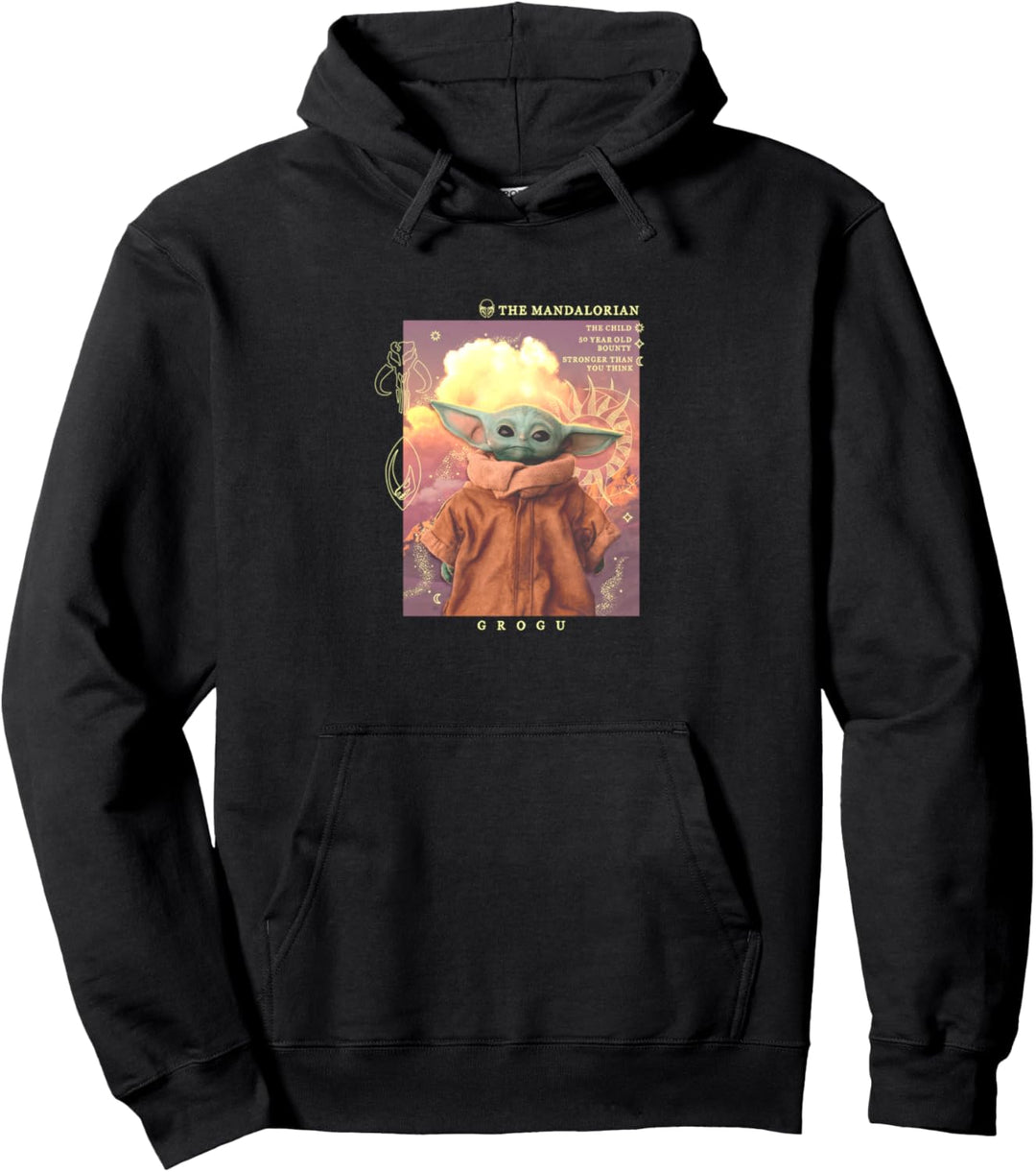 Star Wars: The Mandalorian Grogu Celestial Photo Pullover Hoodie