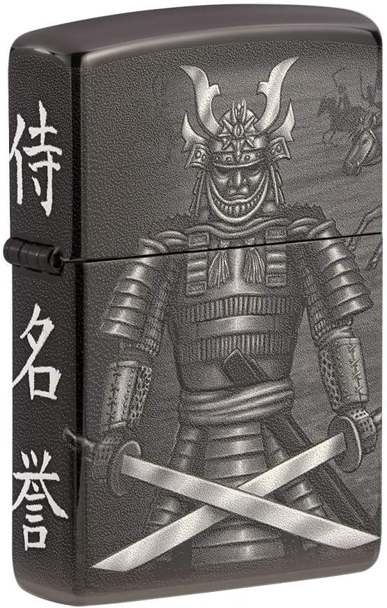 ZIPPO 49292 – Sturmfeuerzeug, Samurai, 360° Photo Image, High Polish Black, nachfüllbar, in hochwert