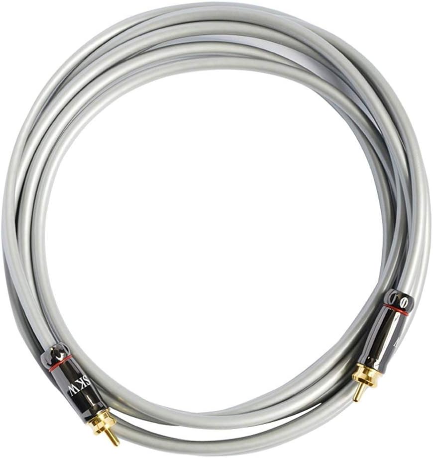 SKW Subwoofer Kabel, Cinch Kabel von Stecker zu Stecker Digitales Koaxial Audio Kabel - PVC - S/PDIF