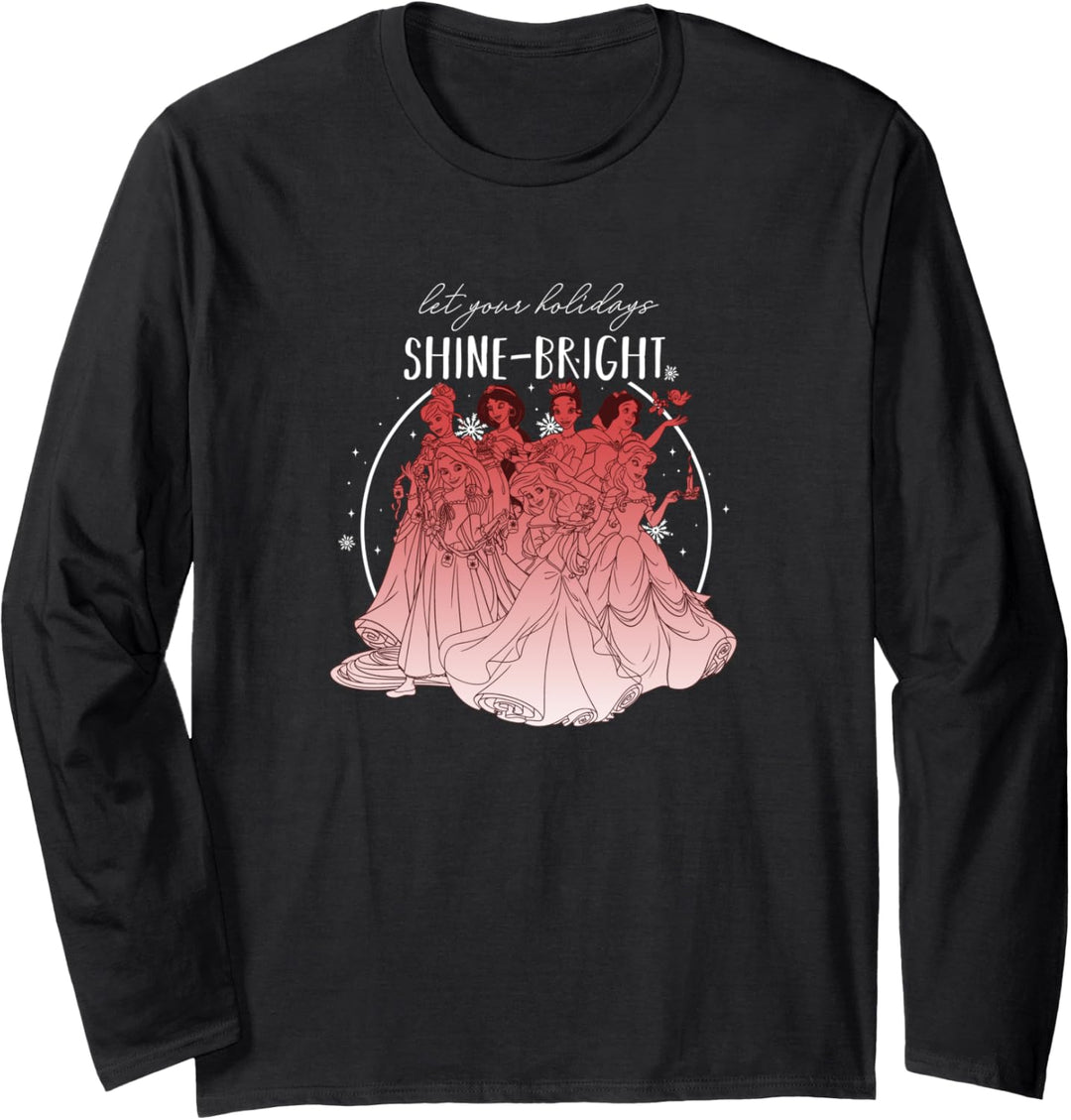 Disney Princess Let Your Holidays Shine Bright Group Shot Langarmshirt