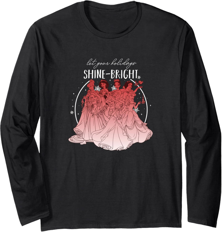 Disney Princess Let Your Holidays Shine Bright Group Shot Langarmshirt