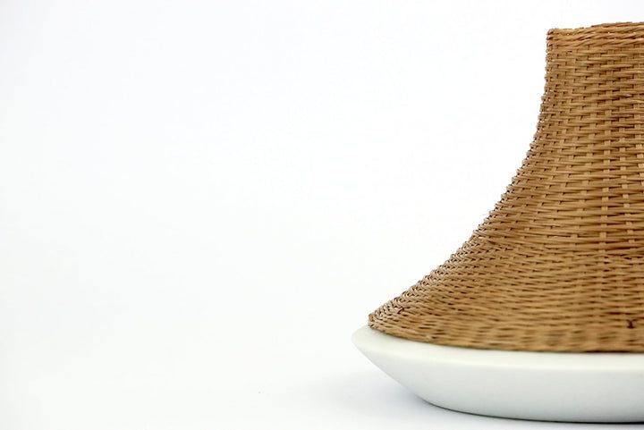 anaan Vase aus Keramik Blumenvase Keramikvase Design handgemacht Tischdeko weiss (φ172xH125 mm), φ17