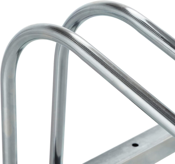 Relaxdays Fahrradständer Boden, für 5 Räder, bis 60 mm Reifenbreite, Metall, Garage, Fahrrad-Aufstel