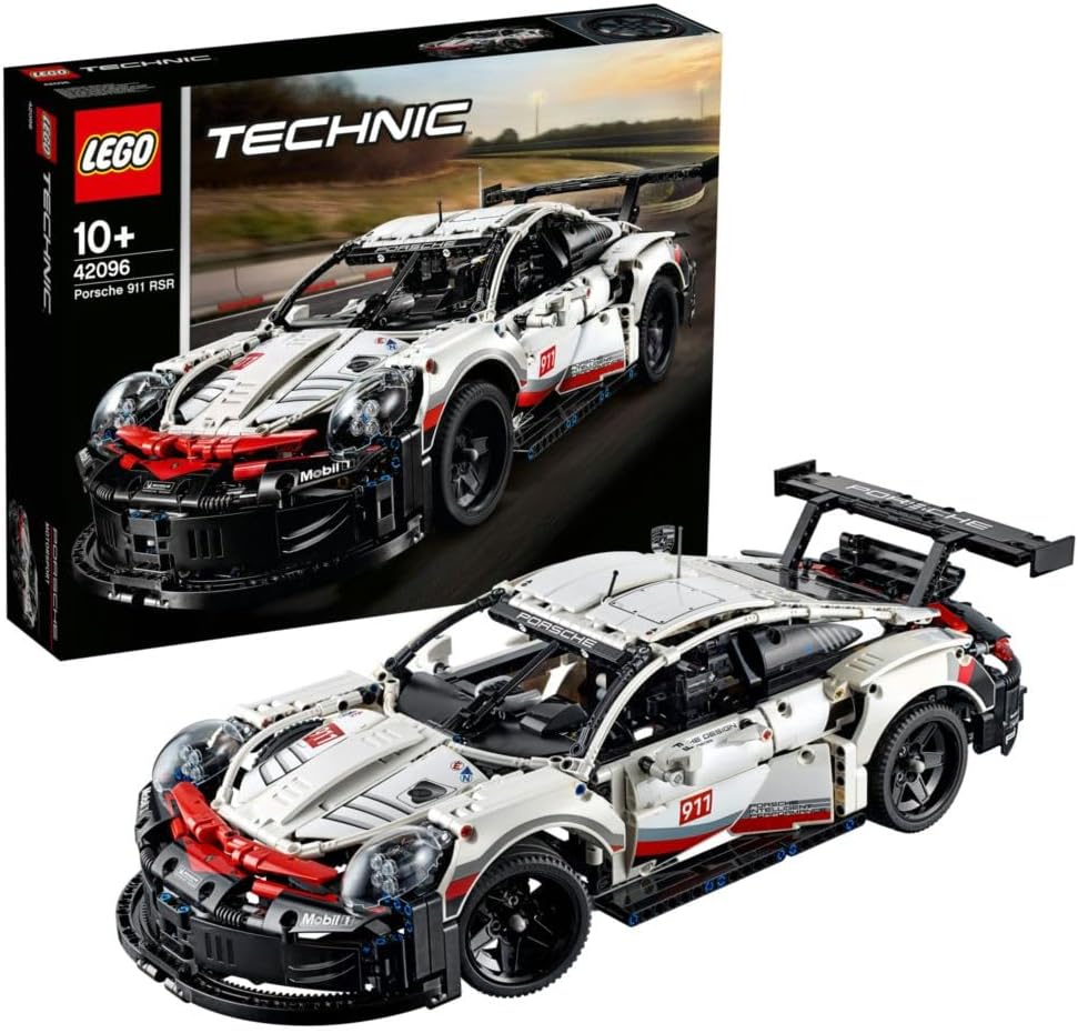 LEGO 42096 Technic Porsche 911 RSR, Rennauto Bausatz für Fortgeschrittene, Exklusives