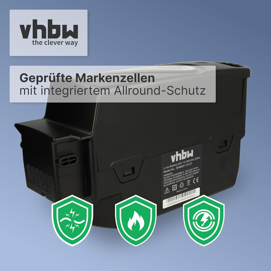 vhbw Akku kompatibel mit Panasonic Flyer T10, S Urban 26", S Urban 28", S X-C 26", S XT 28" E-Bike (