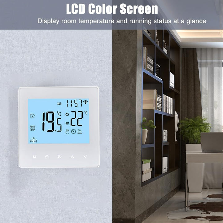 Decdeal WLAN Thermostat Raumthermostat Wasser,Digital Thermostat Fussbodenheizung,Programmierbar 230