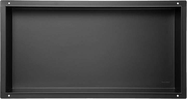 Balneo WALL-Box NO RIM - Schwarz Nische Edelstahl - Schwarz Wandnische Dusche - Wasserdicht - Flexib