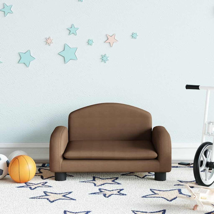 vidaXL Kindersofa Braun 50x40x30 cm Stoff 50 x 40 x 30 cm Braun, 50 x 40 x 30 cm Braun