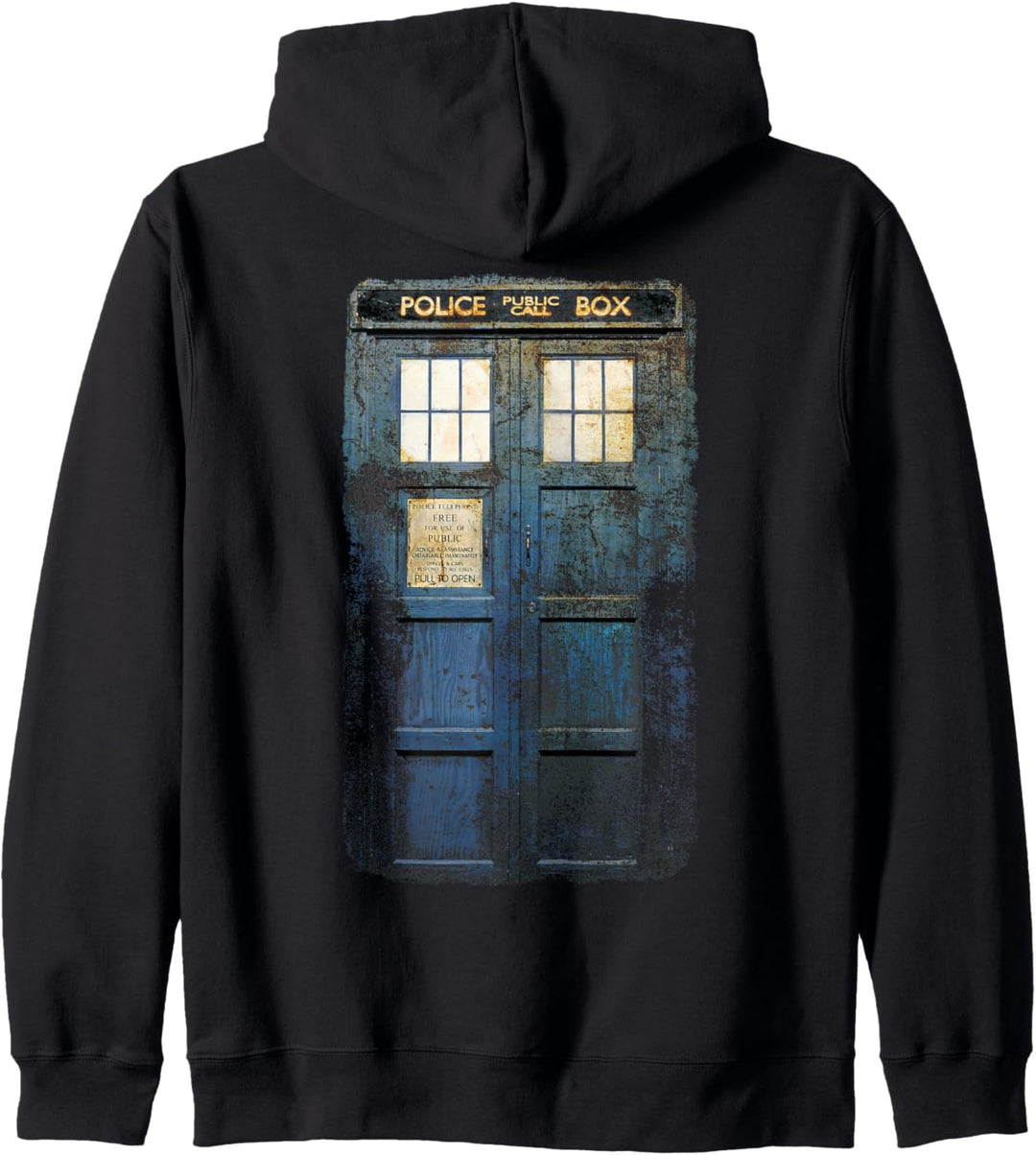 Doctor Who Cosplay Tardis Distressed Kapuzenjacke