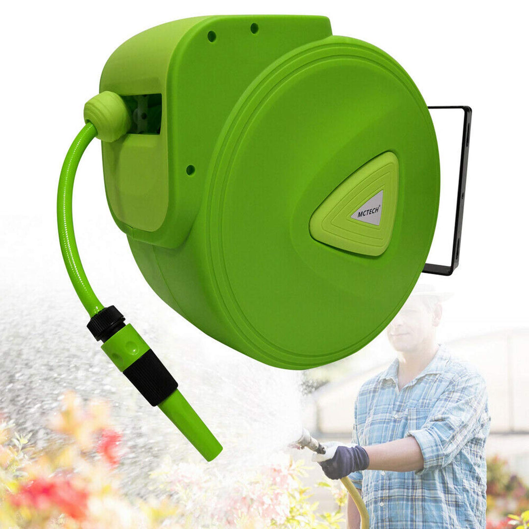 HENGMEI Schlauchtrommel Mobile mit 30 m + 2m Schlauch - Schlauchaufroller Automatischer Schlauchbox