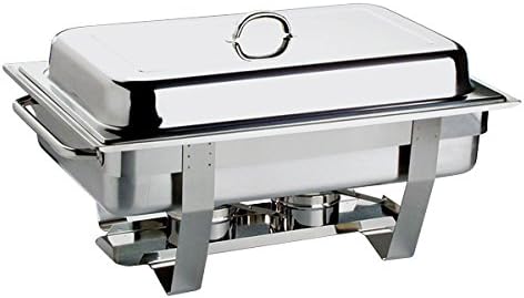 SET 2 x Chafing Dish 9L. Edelstahl inkl. 2 x GN 1/1 Speisewärmer Warmhaltegerät