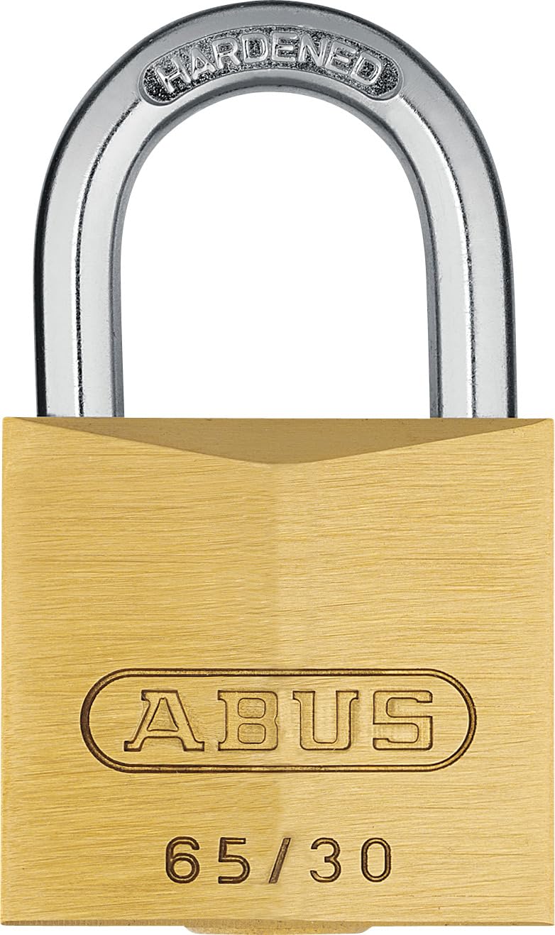 ABUS Vorhängeschloss Messing 65/30 - 4er Set, gleichschliessend - Schlosskörper aus massivem Messing