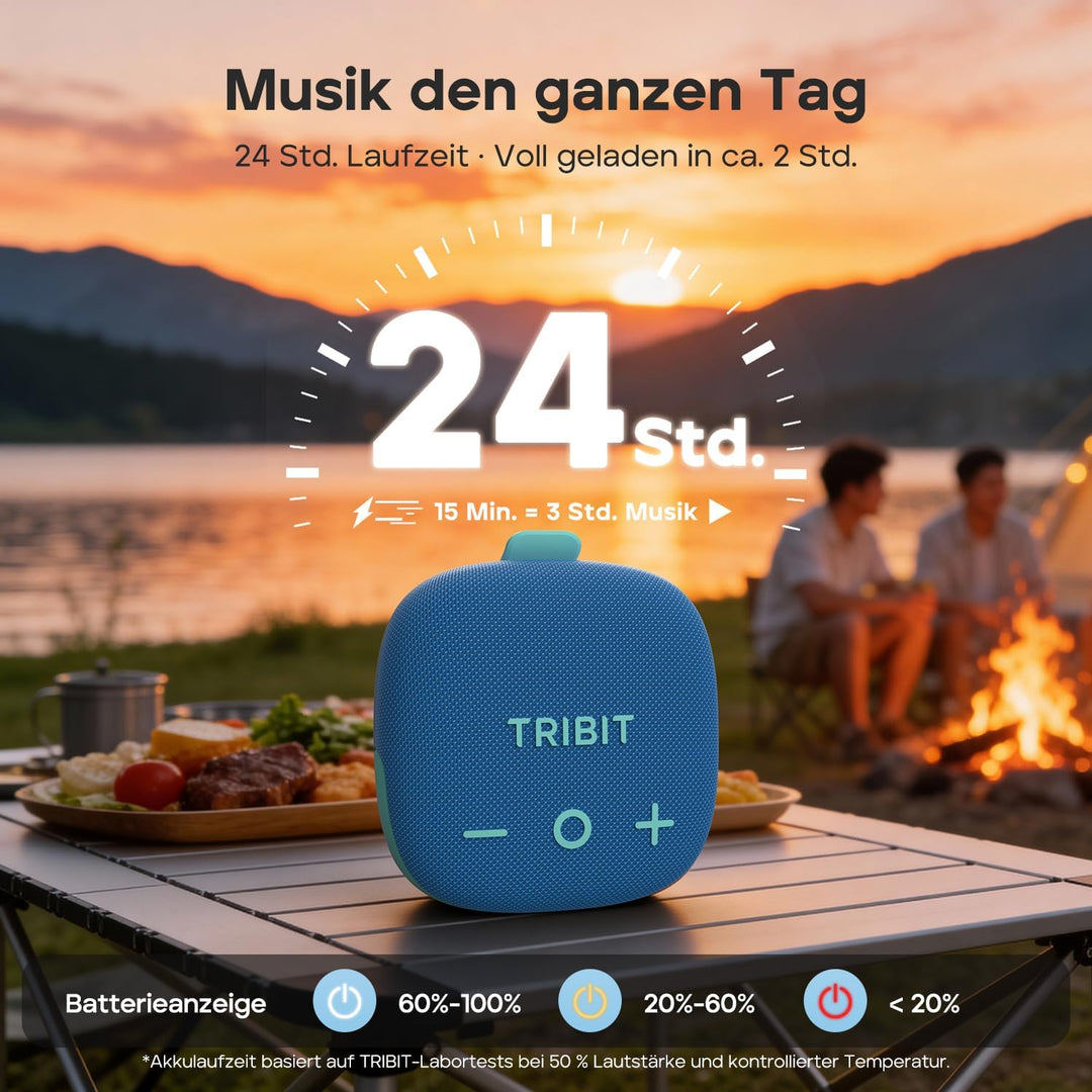 Tribit Bluetooth Portable Lautsprecher StormBox Micro 3, blue