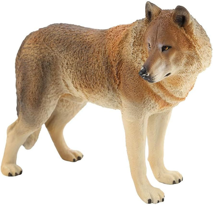 Wolf Figur, Miniatur Solid Plastic Simulation Wildlife Tiermodell Pädagogisches Spielzeug Dekorative