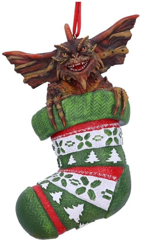 Nemesis Now Gremlins Mohawk im Strumpf zum Aufhängen, festlich, dekorativ, grün, 12 cm B5591T1 One S