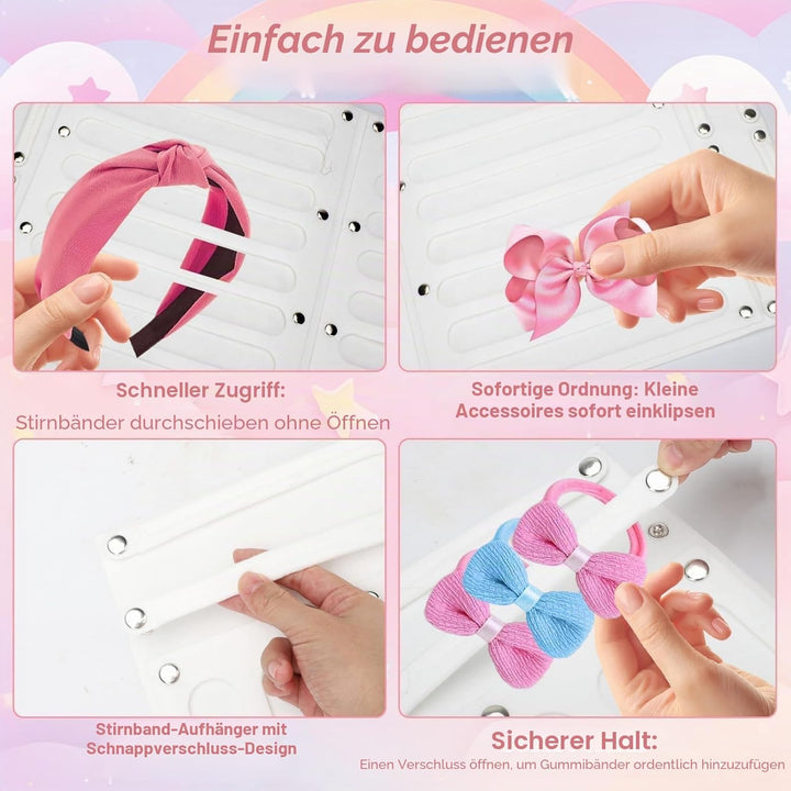 EEEKit Haar Accessoire Aufbewahrung, Haarspangen Organisation zum Aufhängen, Haargummi Aufbewahrung