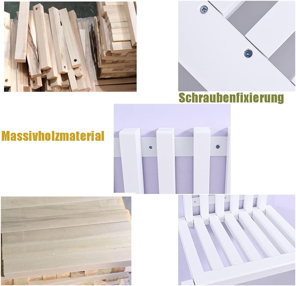 SHYM Wand Klappstuhl Unsichtbarer Schuhwechsel Hocker aus Massivholz Kann Zum Schuhwechsel Verwendet