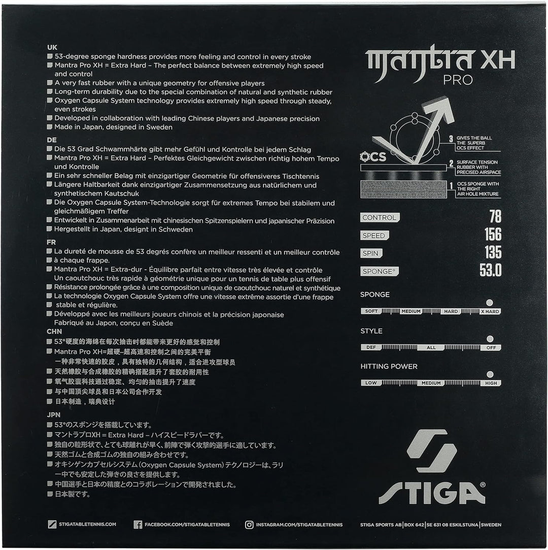 STIGA Tischtennisbelag Mantra Pro XH