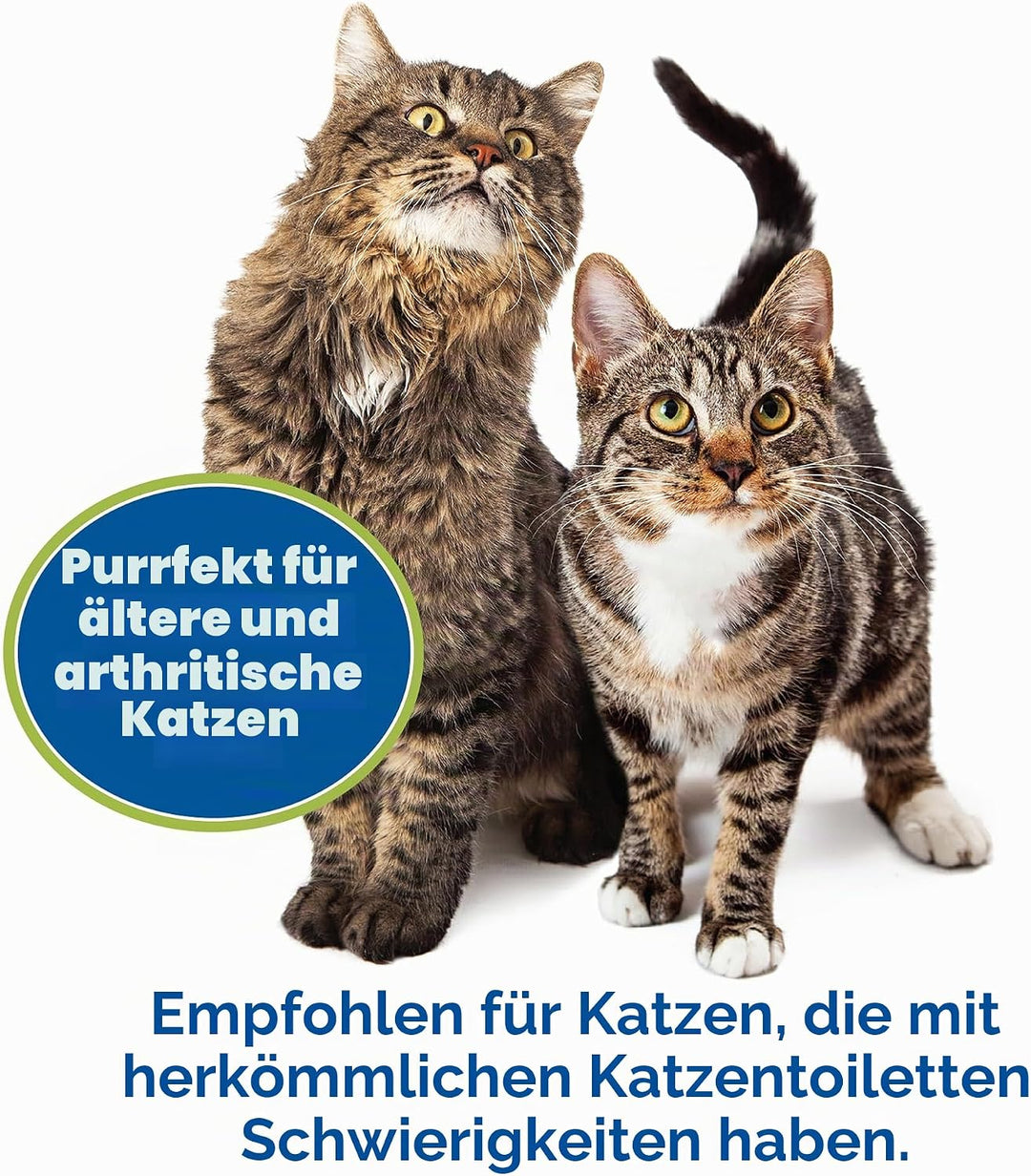 Kitty Go Here Katzentoilette Senior, 61 x 50,8 x 12,7 cm, Blau, Blau Large (1 Pack)