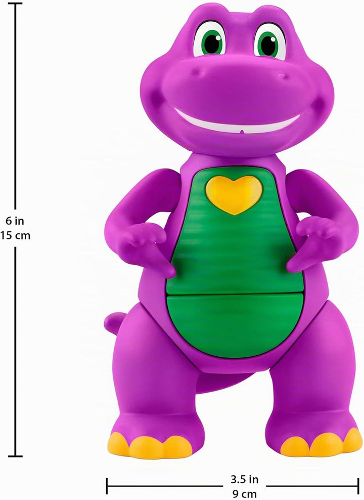Barneys Welt Musikspielzeug Herz-Hand-Barney-Figur, 14,5 cm gross mit Lichtern für Kindergartenkinde