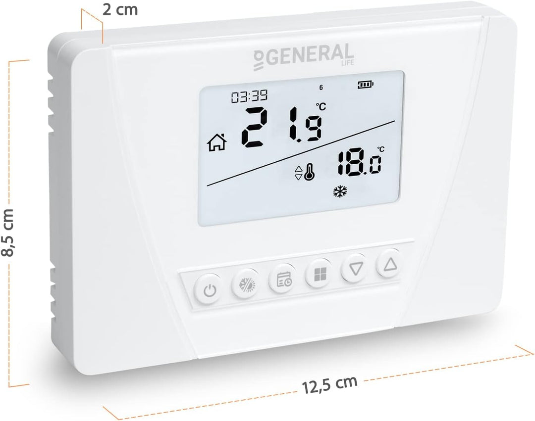 Programmierbares Funk-Thermostat Raumregler Set Mi-300S RF mit 2 Empfängern Funk-Thermostat Set mit