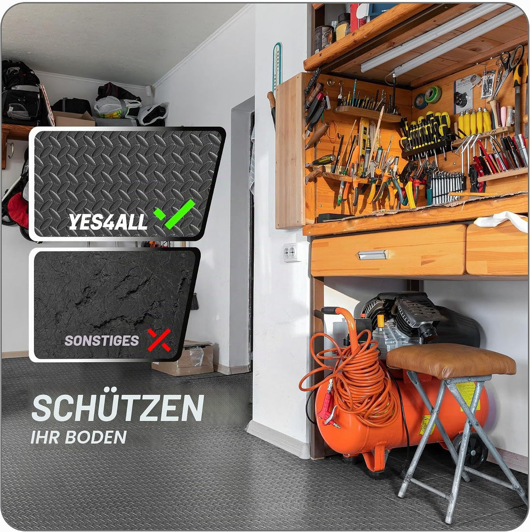 Yes4All 60x60 cm bis zu 11.1 m², Set 6/12/30 Puzzlematte Premium Schutzmatten Bodenschutz Bodenflies
