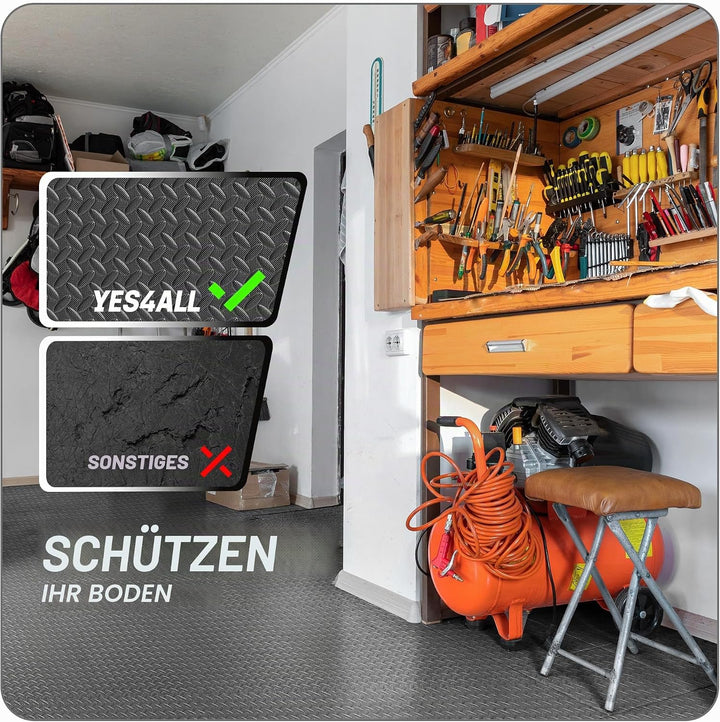 Yes4All 60x60 cm bis zu 11.1 m², Set 6/12/30 Puzzlematte Premium Schutzmatten Bodenschutz Bodenflies