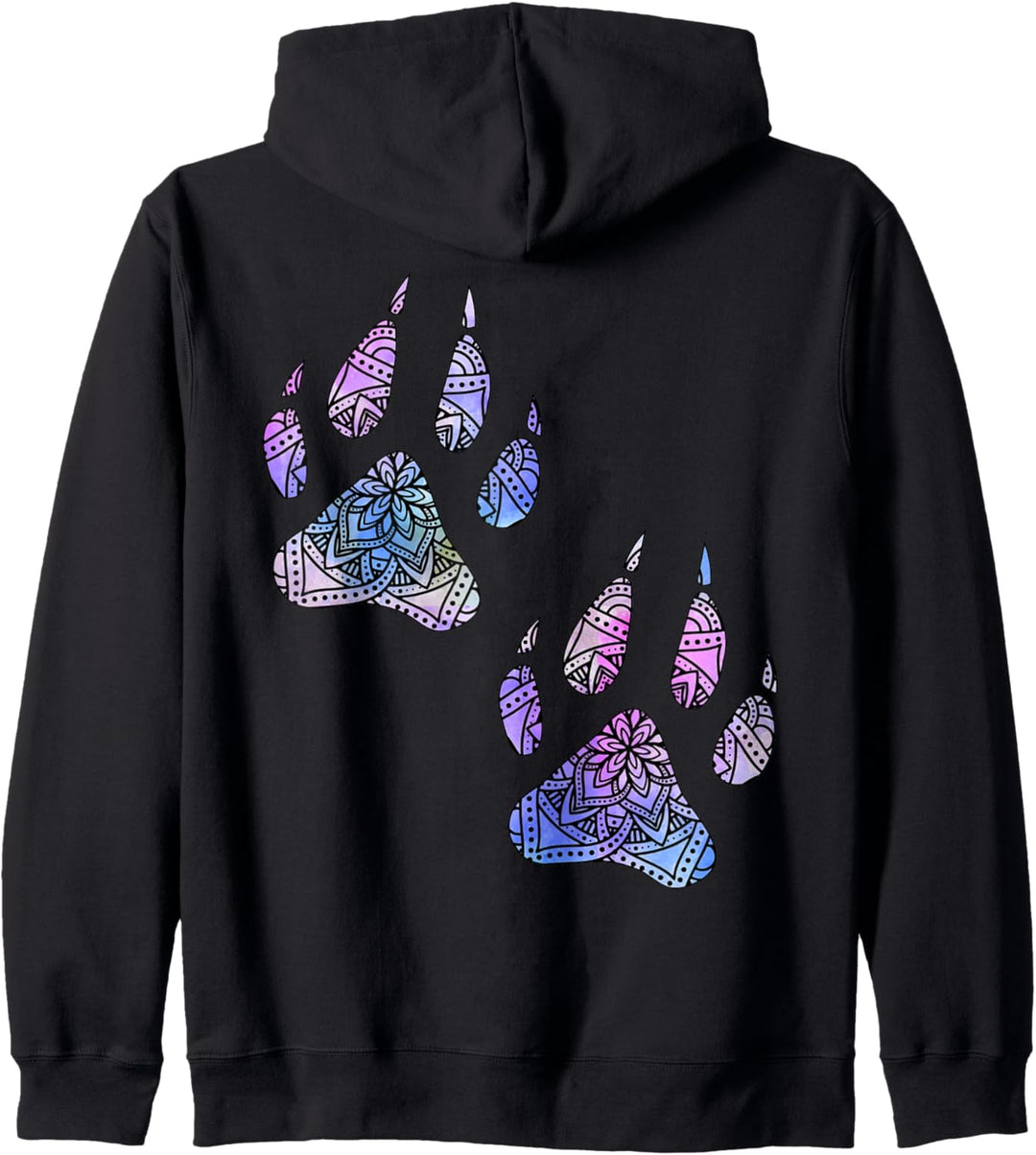 Wolf Dog Paws Mandala Design 3 - Fan Fun Kapuzenjacke