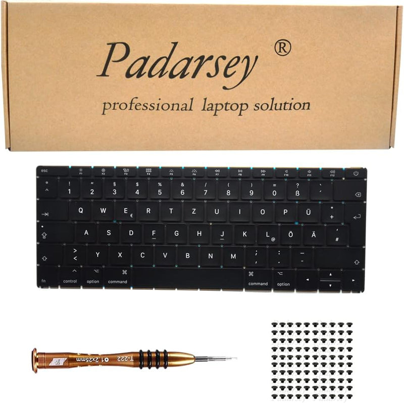 Pardarsey Laptop-Tastatur Notebook Tastatur Ersatz Austausch Deutsch QWERTZ für MacBook 12" inch A15