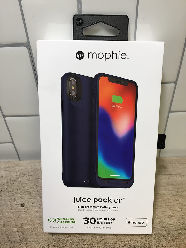 Mophie Juice Pack Wireless - Qi Wireless Charging - Schutzhülle für Apple iPhone X - Blau (401002006