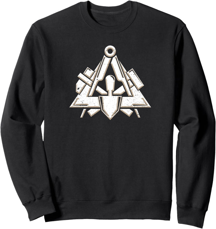 Traditionelles Maurer Zunftzeichen Symbol für Handwerker Sweatshirt