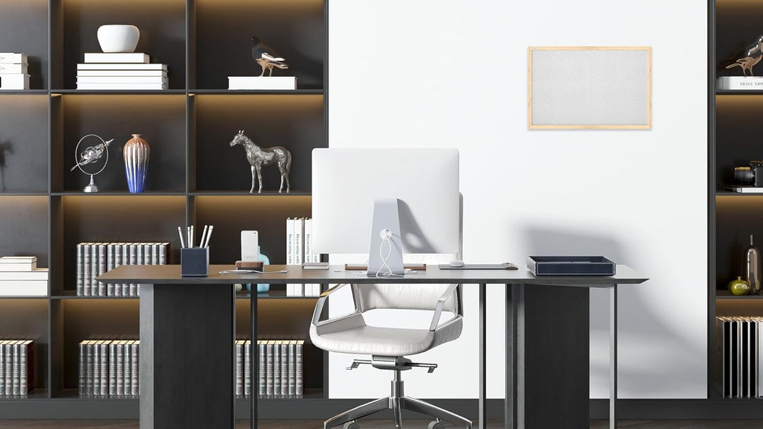 ALLboards Hellgrau Pinnwand mit Holz Rahmen 60x40cm Korktafel Korkwand Pinnwand Kork Farbiger Kork 6