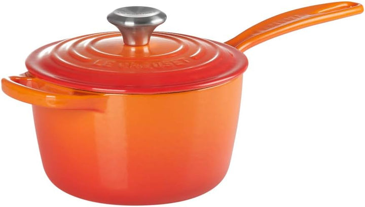Le Creuset Signature Stielkasserolle aus Gusseisen, Ø 16 cm, 1,2 l, Für alle Herdarten inkl. Indukti
