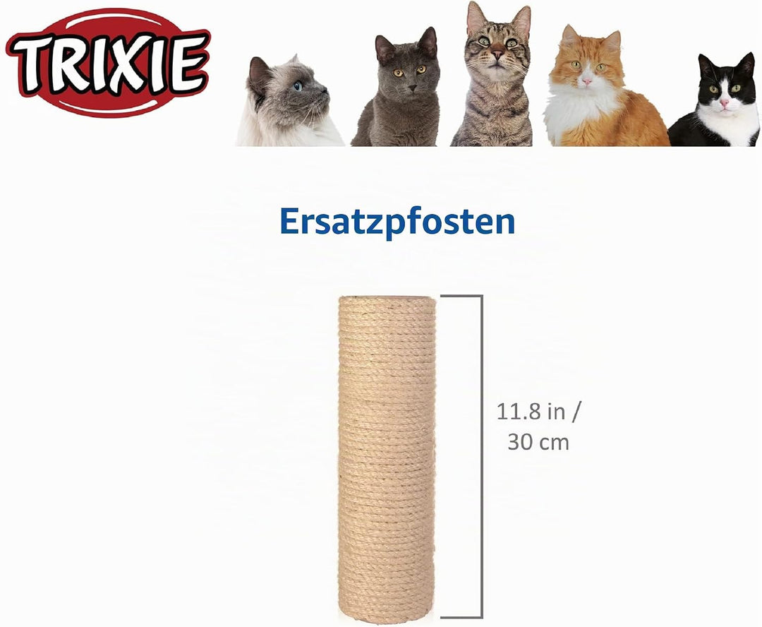 Trixie 43990 Ersatzstamm, Sisal, ø 9 × 30 cm, Natur (Packung mit 3) 9 × 30 cm (Packung mit 3), 9 &amp;