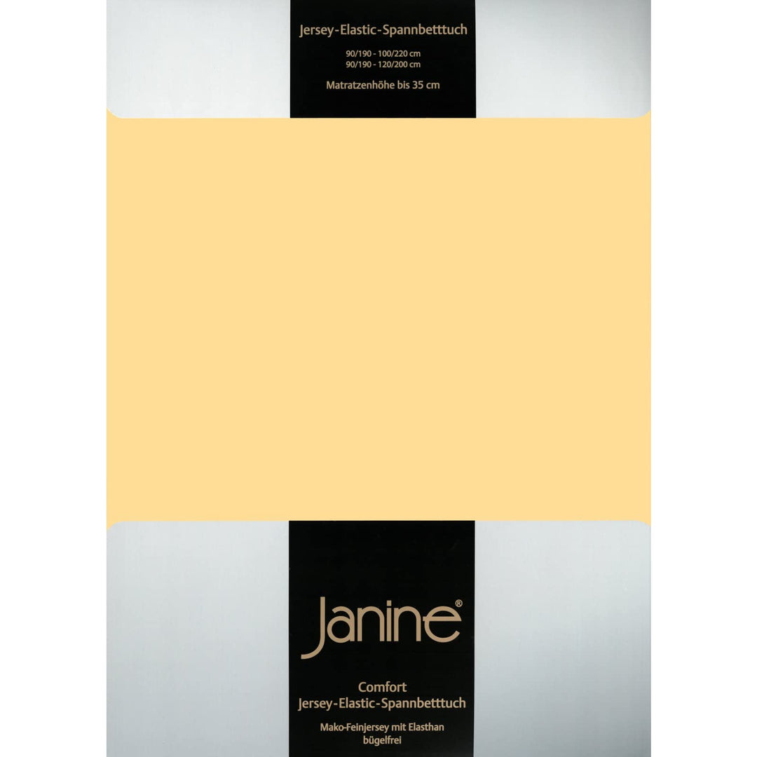 Janine Spannbettlaken 150 x 200 cm 5002 Bettlaken Elastic Vanille 95 % Baumwolle, 5 % Elasthan L/B c