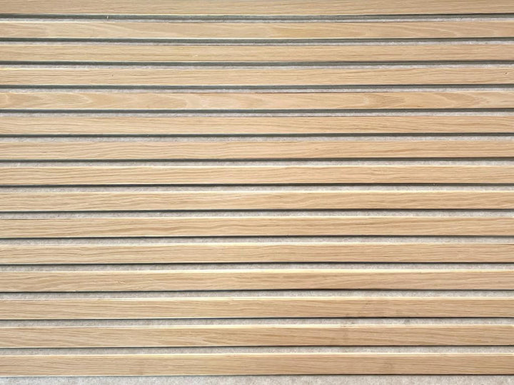 Akustikpaneele AURA Balance Oiled Oak 240x60cm | Wandpaneele Holzoptik Eiche geölt | Filz Beige | 1-