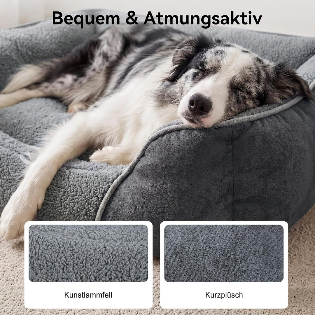 FURTIME Hundebett Mittelgrosse Hunde, Hundebett Waschbar Flauschig Hundekorb, Anti-Angst Hundebetten