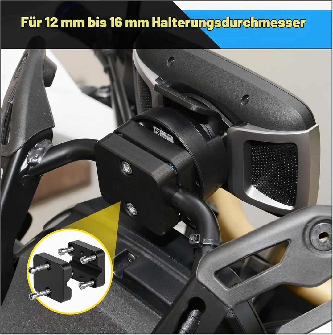SWAWIS Motorrad GPS Navigationshalter, 12-16mm Lenkerhalterung Handyhalterung, Modifikation Zubehör