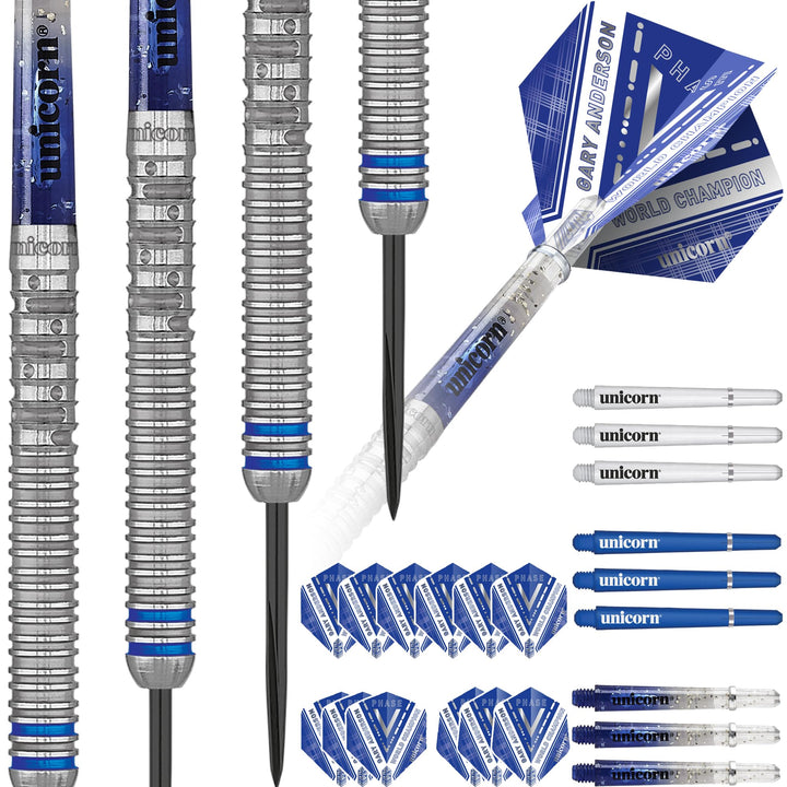 Unicorn Weltmeister Natur Darts 23 g blau / silber, 23 g blau / silber