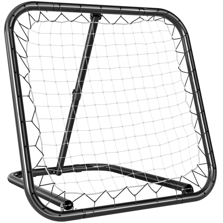 HOMCOM Rebounder für Fussball, 78 x 84 cm Prellwand mit Heringen, verstellbar in 5 Stufen, tragbar,
