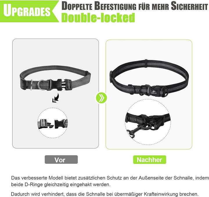 Snocyo Joggingleine Hunde, Jogging Hundeleine für Mittelgrosse und Grosse Hunde, Elastische und Refl